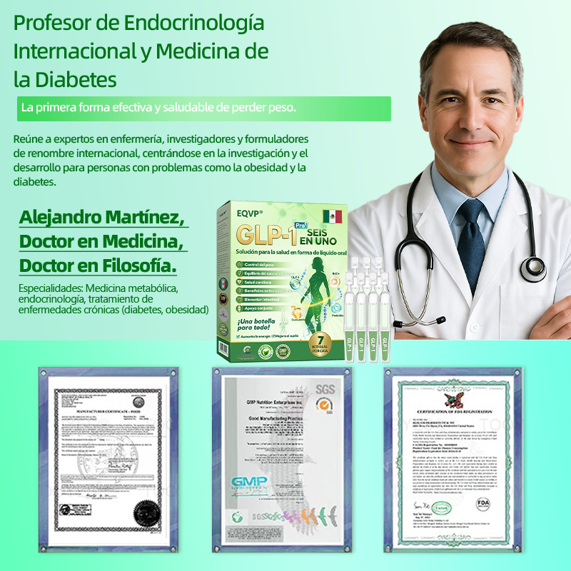 Tienda Oficial | 𝗘𝗤𝗩𝗣® 𝐺𝐿𝑃-𝟏 Solución de Salud Seis-en-Uno en Líquido Oral(Resultados visibles en 7 días)✅ Adecuado para la obesidad, la salud cardiovascular, la diabetes, la salud intestinal, los problemas de articulaciones y mucho más.🧥