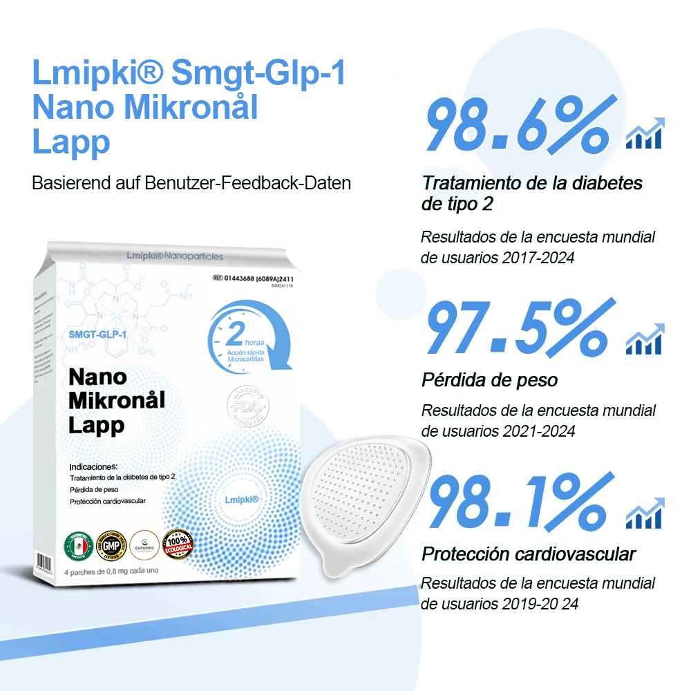 Tienda oficial🍔Lmipki® Parche de Microagujas Nano NIDDK-Tirzepatide✅Aprobado por COFEPRIS (Sin dolor, de larga duración, aborda la diabetes, la obesidad y las enfermedades cardiovasculares)🇲🇽Resultados en 7 días
