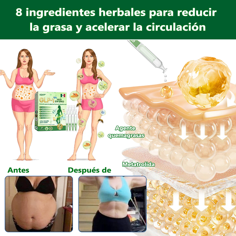 Tienda Oficial | 𝗘𝗤𝗩𝗣® 𝐺𝐿𝑃-𝟏 Solución de Salud Seis-en-Uno en Líquido Oral(Resultados visibles en 7 días)✅ Adecuado para la obesidad, la salud cardiovascular, la diabetes, la salud intestinal, los problemas de articulaciones y mucho más.🧥