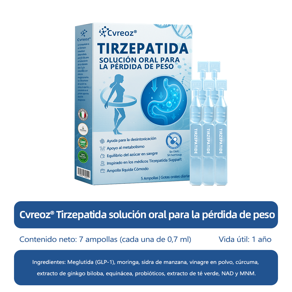 【Promoción del último día: 66 % de descuento🔥】 𝐂𝐯𝐫𝐞𝐨𝐳® 𝐓𝐢𝐫𝐳𝐞𝐩𝐚𝐭𝐢𝐝𝐚 𝐬𝐨𝐥𝐮𝐜𝐢ó𝐧 𝐨𝐫𝐚𝐥 𝐩𝐚𝐫𝐚 𝐥𝐚 𝐩é𝐫𝐝𝐢𝐝𝐚 𝐝𝐞 𝐩𝐞𝐬𝐨 🇲🇽 Efecto visible, sin efectos secundarios, 7 días de efecto, apto para todas las edades🏥