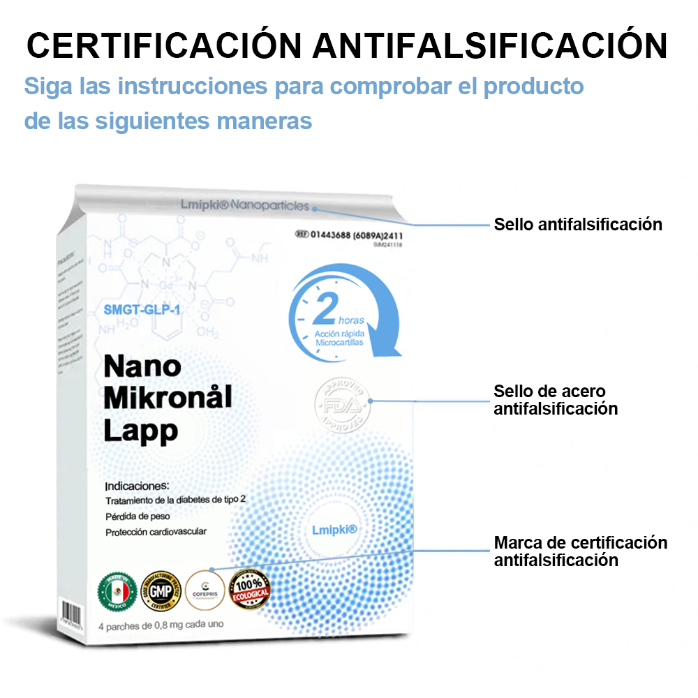 Tienda oficial💎Lmipki® Parche de Microagujas Nano NIDDK-Tirzepatide✅Aprobado por COFEPRIS (Sin dolor, de larga duración, aborda la diabetes, la obesidad y las enfermedades cardiovasculares)🇲🇽Resultados en 7 días