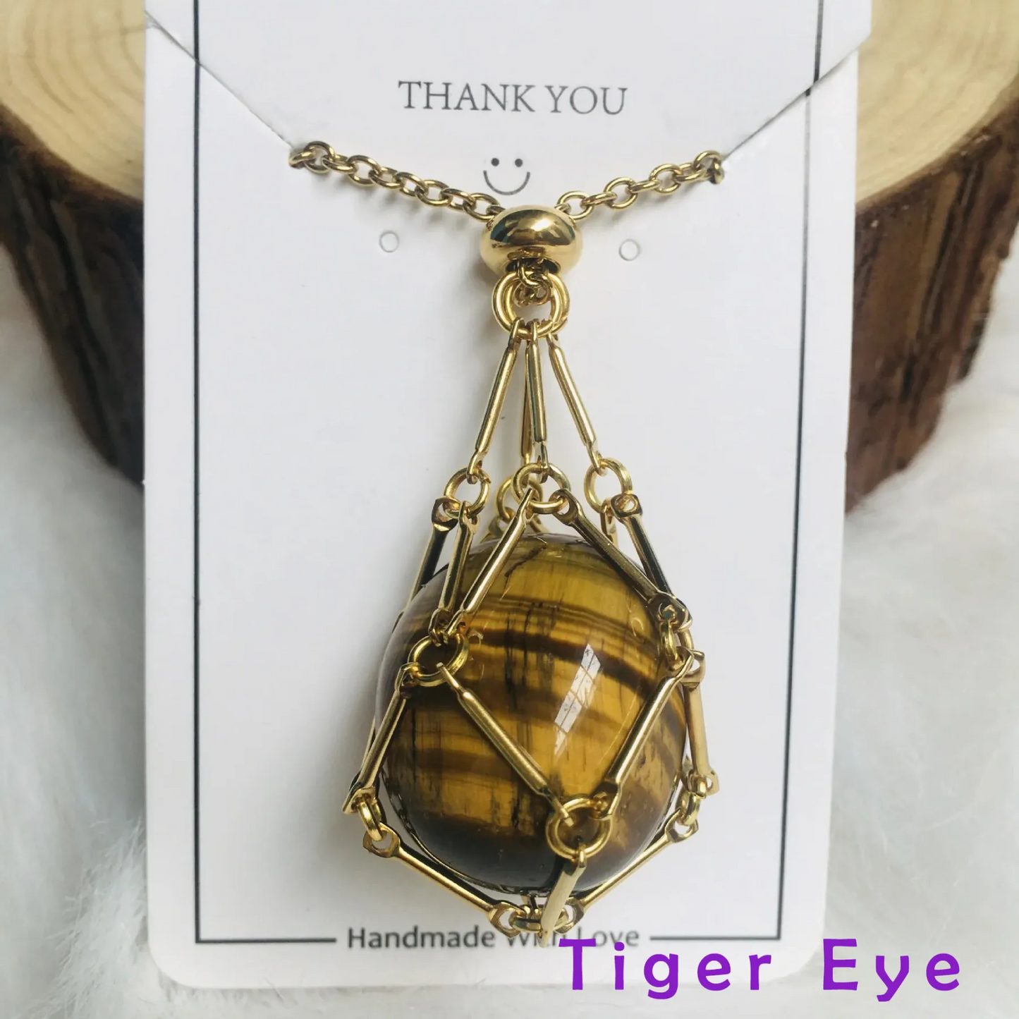 Collar de cristal Thonesr® 2025: mineral natural, pura artesanía hecha a mano🎁
