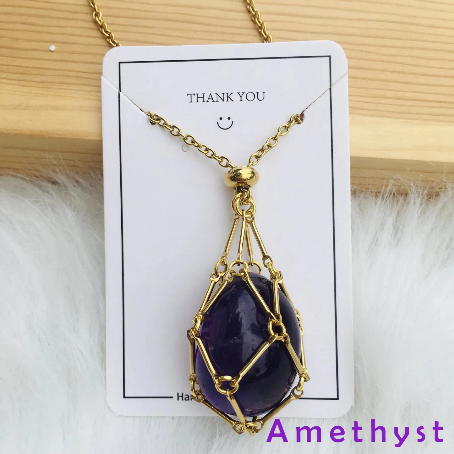 Collar de cristal Thonesr® 2025: mineral natural, pura artesanía hecha a mano🎁