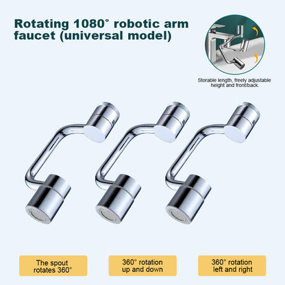 🏆Promoción de último día 49% de descuento🌟🌟Grifo de brazo robótico giratorio Thonesr® de 1080° (modelo universal)--✅La dirección y el caudal de agua se pueden ajustar libremente