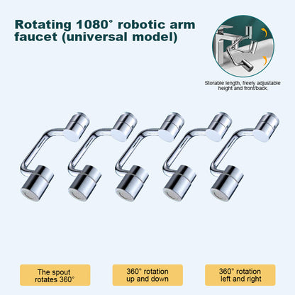 🏆Promoción de último día 49% de descuento🌟🌟Grifo de brazo robótico giratorio Thonesr® de 1080° (modelo universal)--✅La dirección y el caudal de agua se pueden ajustar libremente