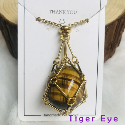 Collar de cristal Thonesr® 2025: mineral natural, pura artesanía hecha a mano🎁
