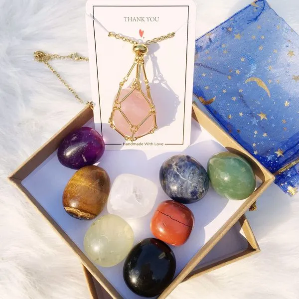 Collar de cristal Thonesr® 2025: mineral natural, pura artesanía hecha a mano🎁