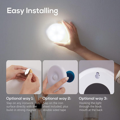 Luces con sensor de movimiento Thonesr® [Iluminación inalámbrica activada por movimiento. Perfectas para pasillos, armarios y escaleras. Diseñadas para mayor comodidad y seguridad]